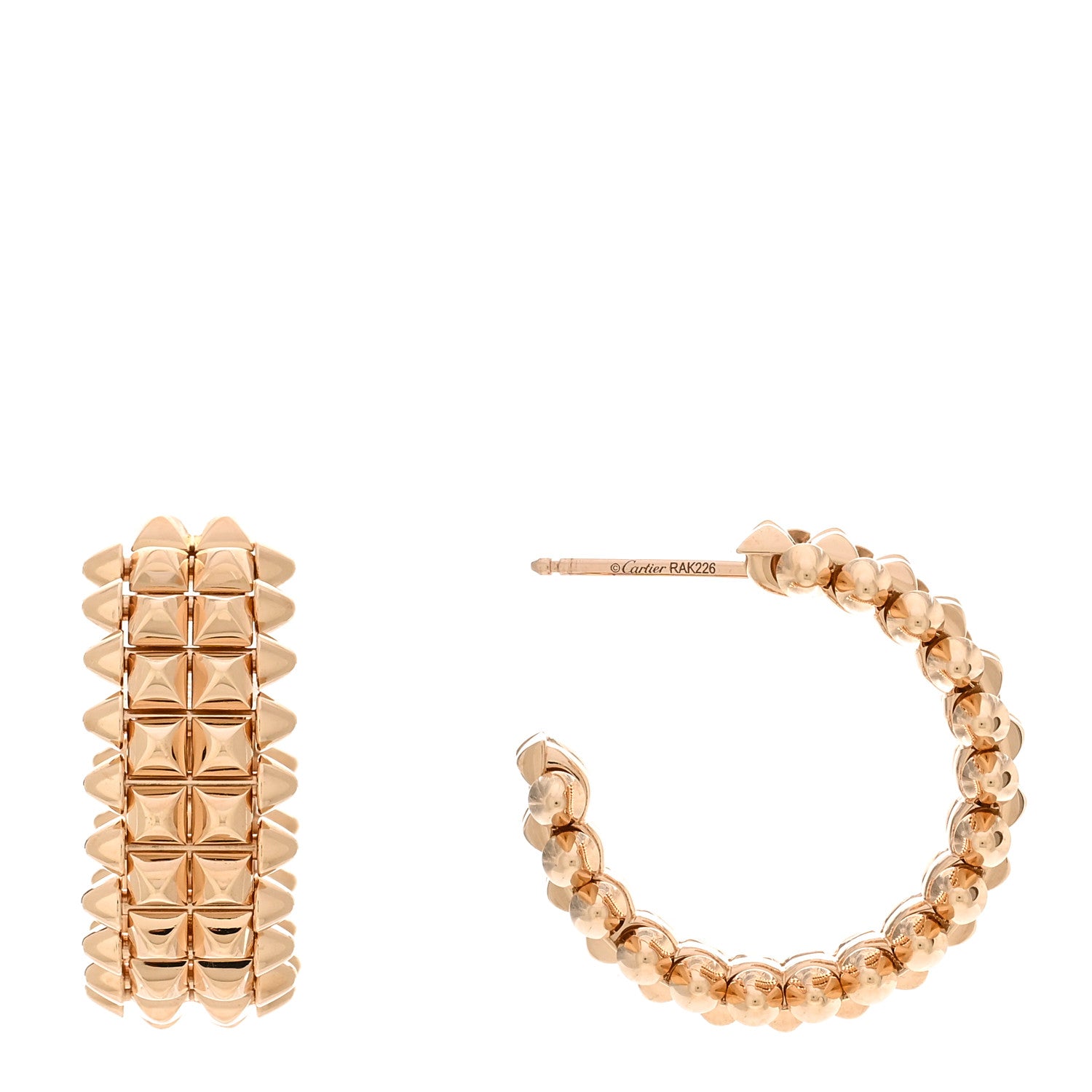 Cartier 18K Pink Gold Clash de Cartier Double Row Earrings 1 of 5