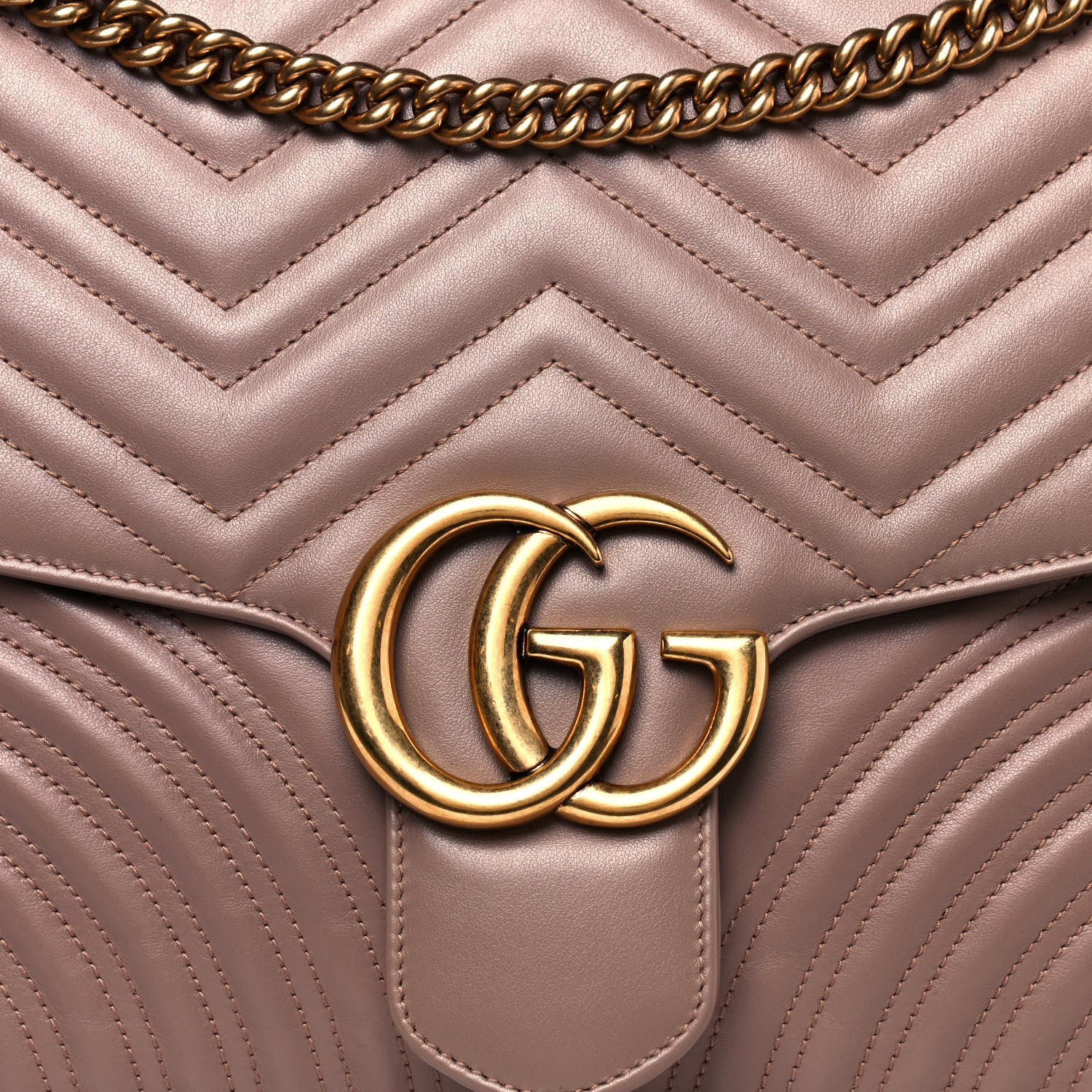 Gucci Calfskin Matelasse Large GG Marmont Shoulder Bag Porcelain Rose 8 of 19