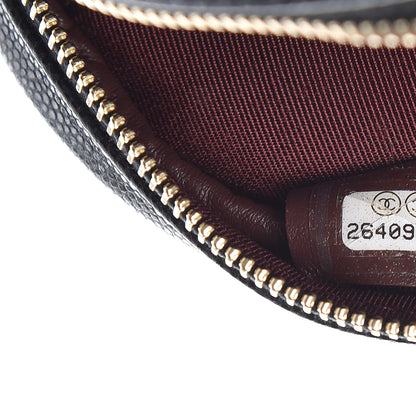 Chanel Caviar Quilted Round Clutch With Chain Black 7 of 8