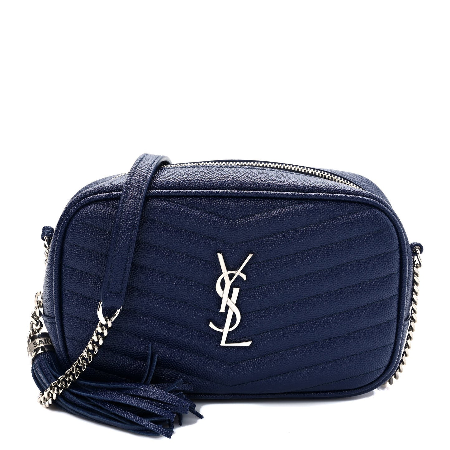Grain De Poudre Matelasse Monogram Mini Lou Camera Bag Azure Blue