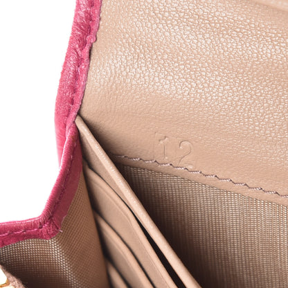 Prada Vitello Antic Soft Metal Chevron Wallet Pink 14 of 16