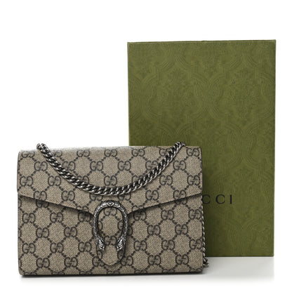 Gucci GG Supreme Monogram Mini Dionysus Chain Wallet Beige Taupe 12 of 12