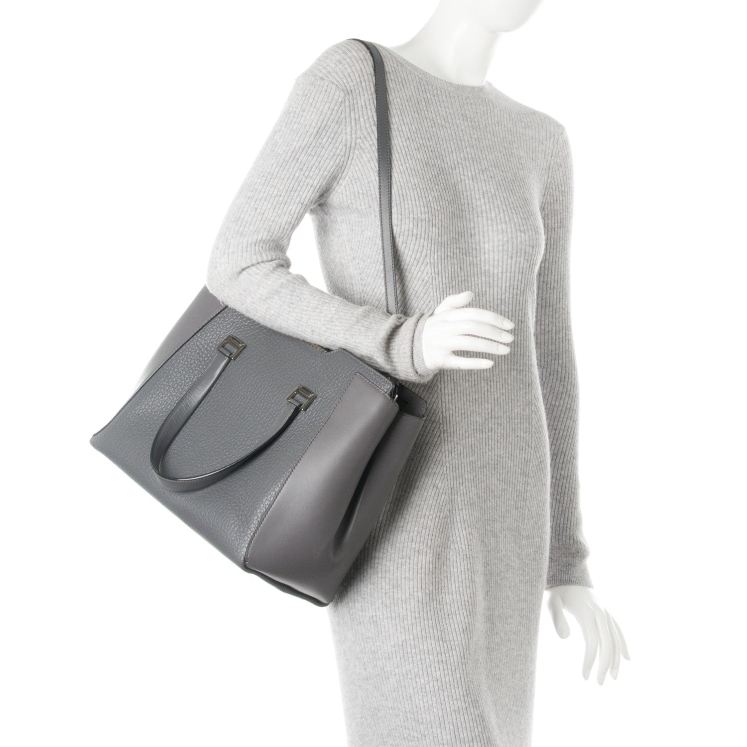 Jimmy Choo Smooth Grained Calfskin Large Alfie Tote Twilight 2 of 7