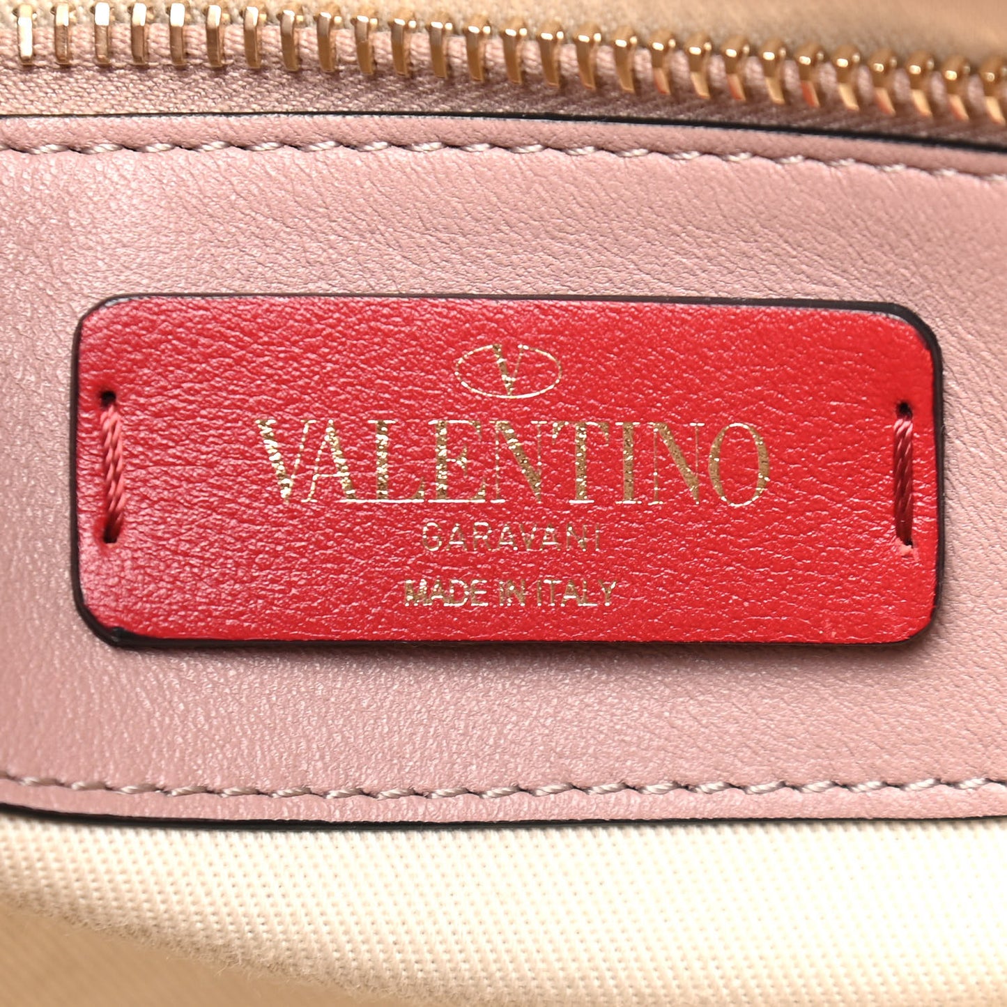 Smooth Calfskin Rockstud Top Handle Shoulder Bag Beige