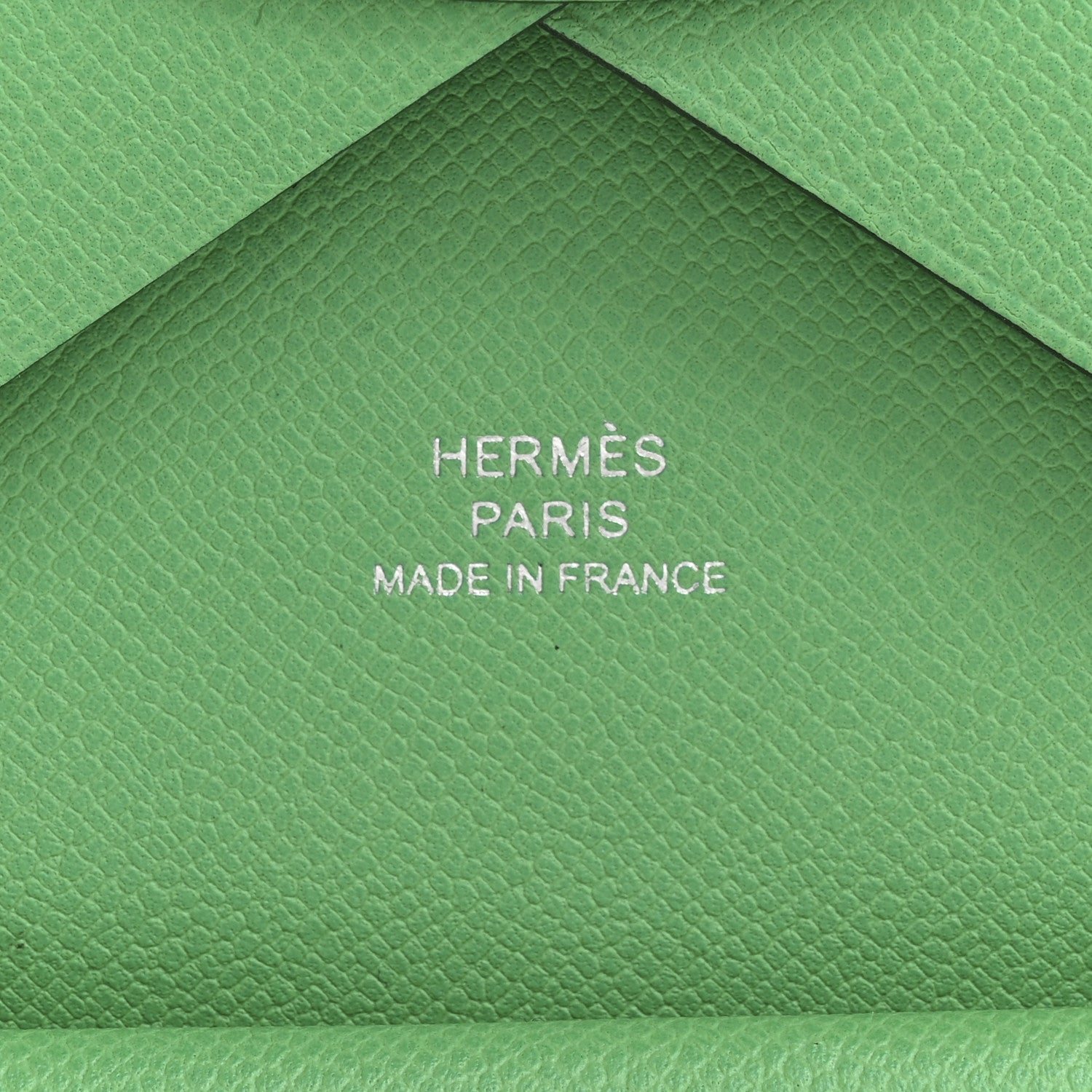 Hermes Epsom Calvi Duo Card Case Vert Comics 6 of 7