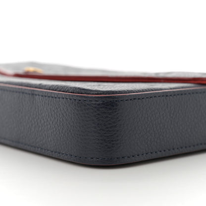 Louis Vuitton Empreinte Pochette Felicie Chain Wallet Marine Rouge 9 of 10