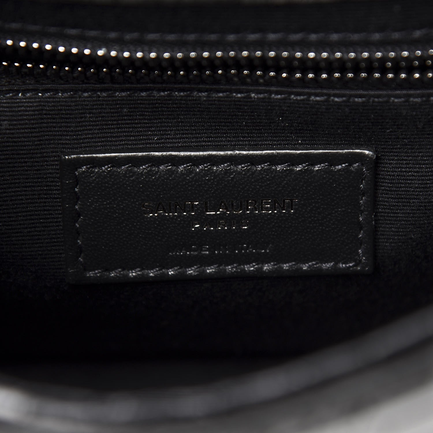 Saint Laurent Crocodile Embossed Lambskin Matelasse Monogram Niki Chain Wallet Black 5 of 10
