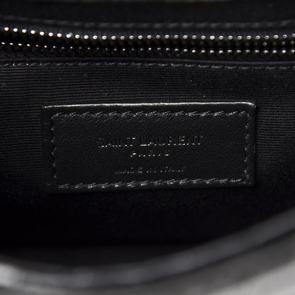 Saint Laurent Crocodile Embossed Lambskin Matelasse Monogram Niki Chain Wallet Black 5 of 10