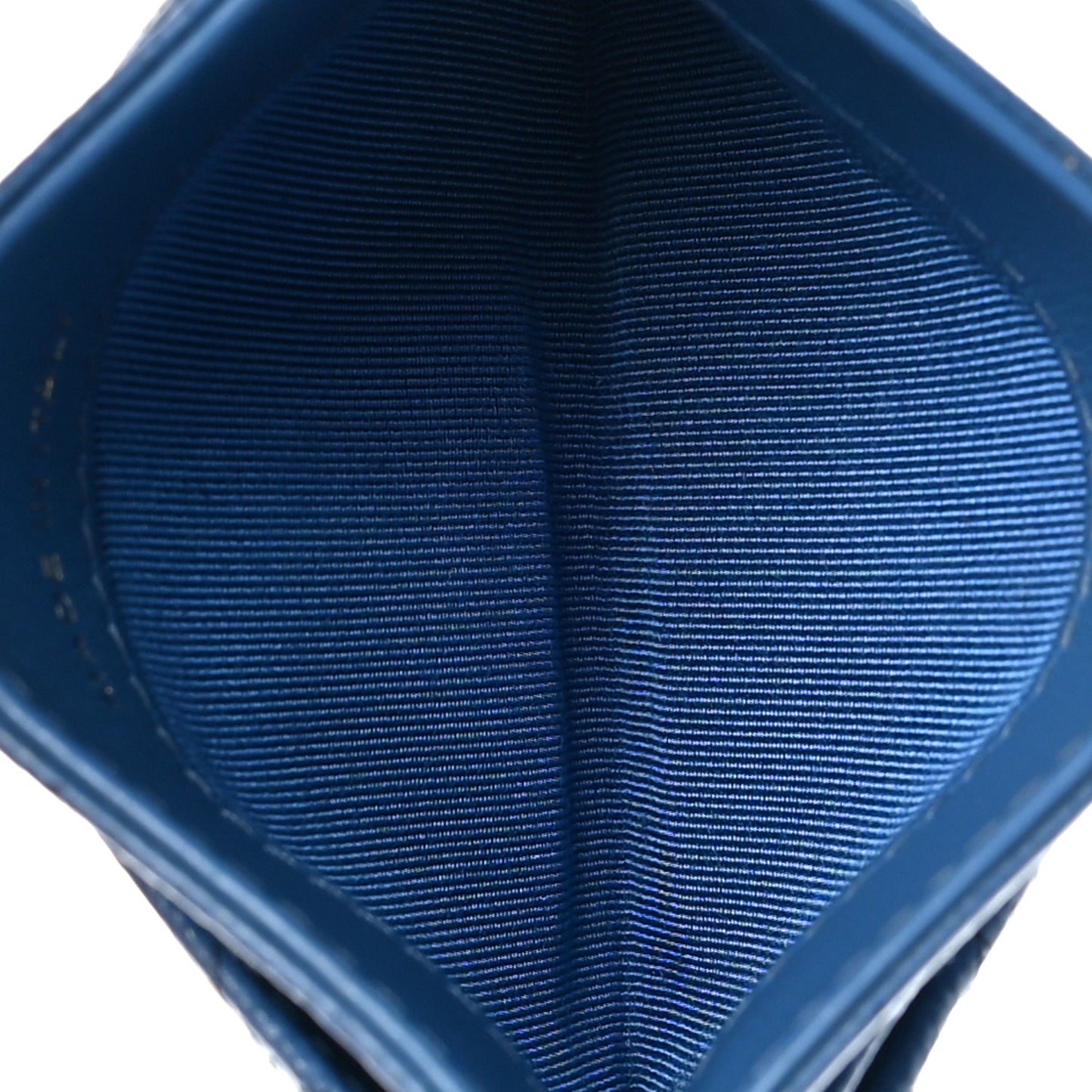 Caviar Quilted Card Holder Blue