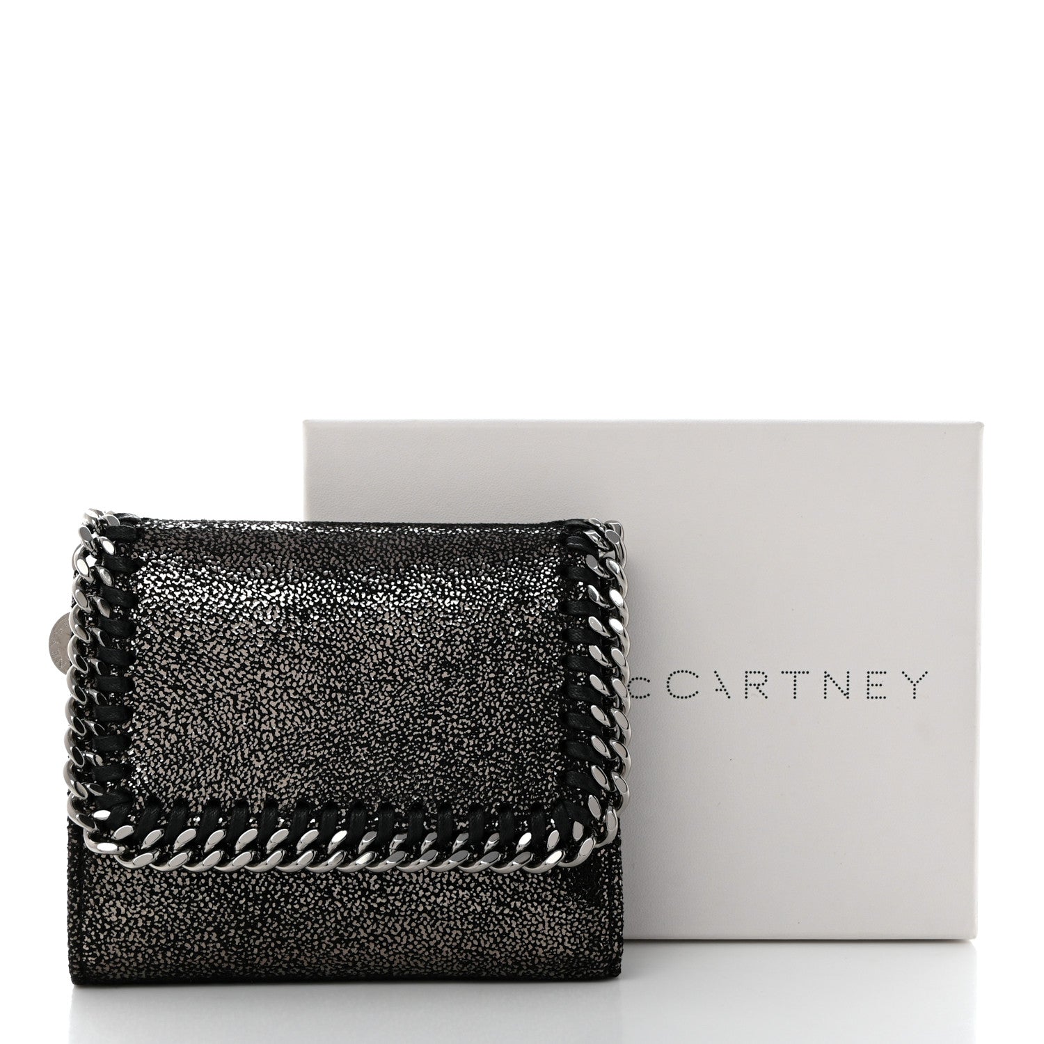Stella McCartney Shaggy Deer Small Falabella Flap Wallet Black 8 of 8