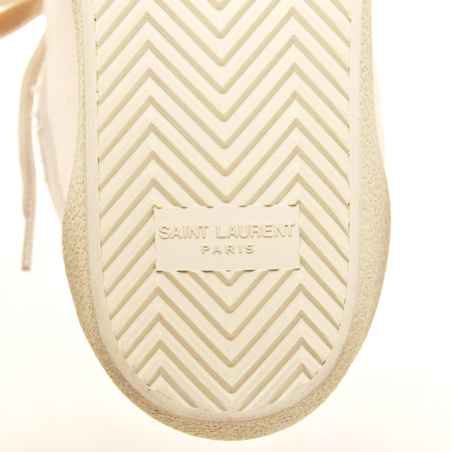 Saint Laurent Distressed Canvas Mens Elba Light Alpha Sigma Sneakers 39 White 6 of 8