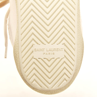 Saint Laurent Distressed Canvas Mens Elba Light Alpha Sigma Sneakers 39 White 6 of 8