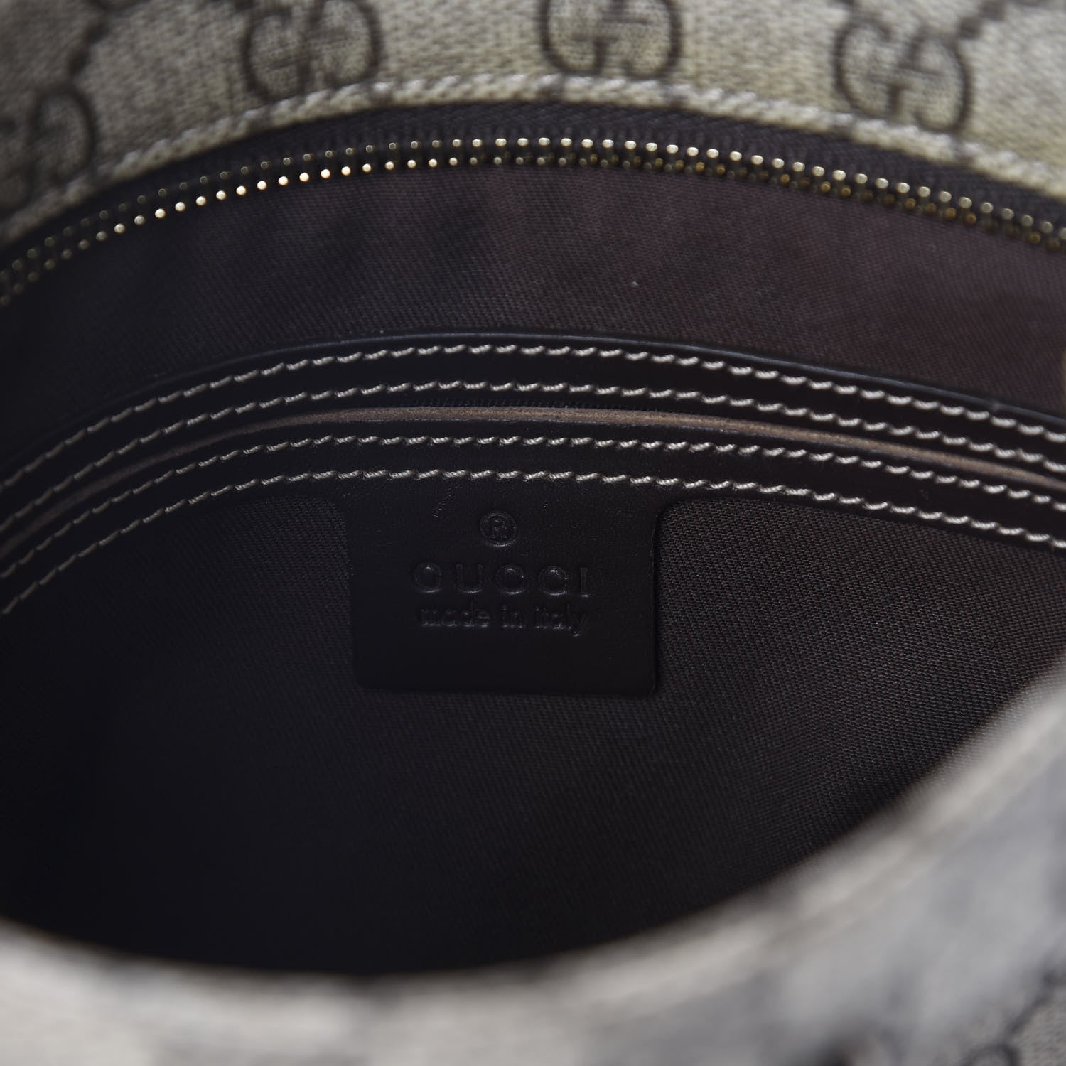 Gucci GG Supreme Monogram Small Flat Messenger Bag Dark Brown 6 of 9