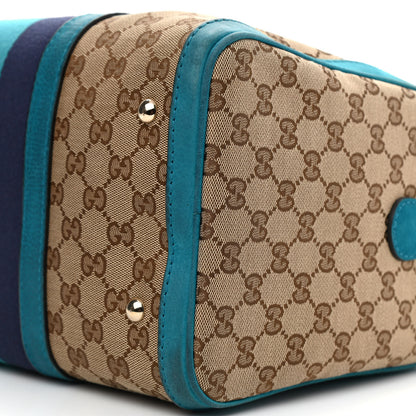 Gucci Monogram Vintage Web Medium Boston Teal 8 of 9