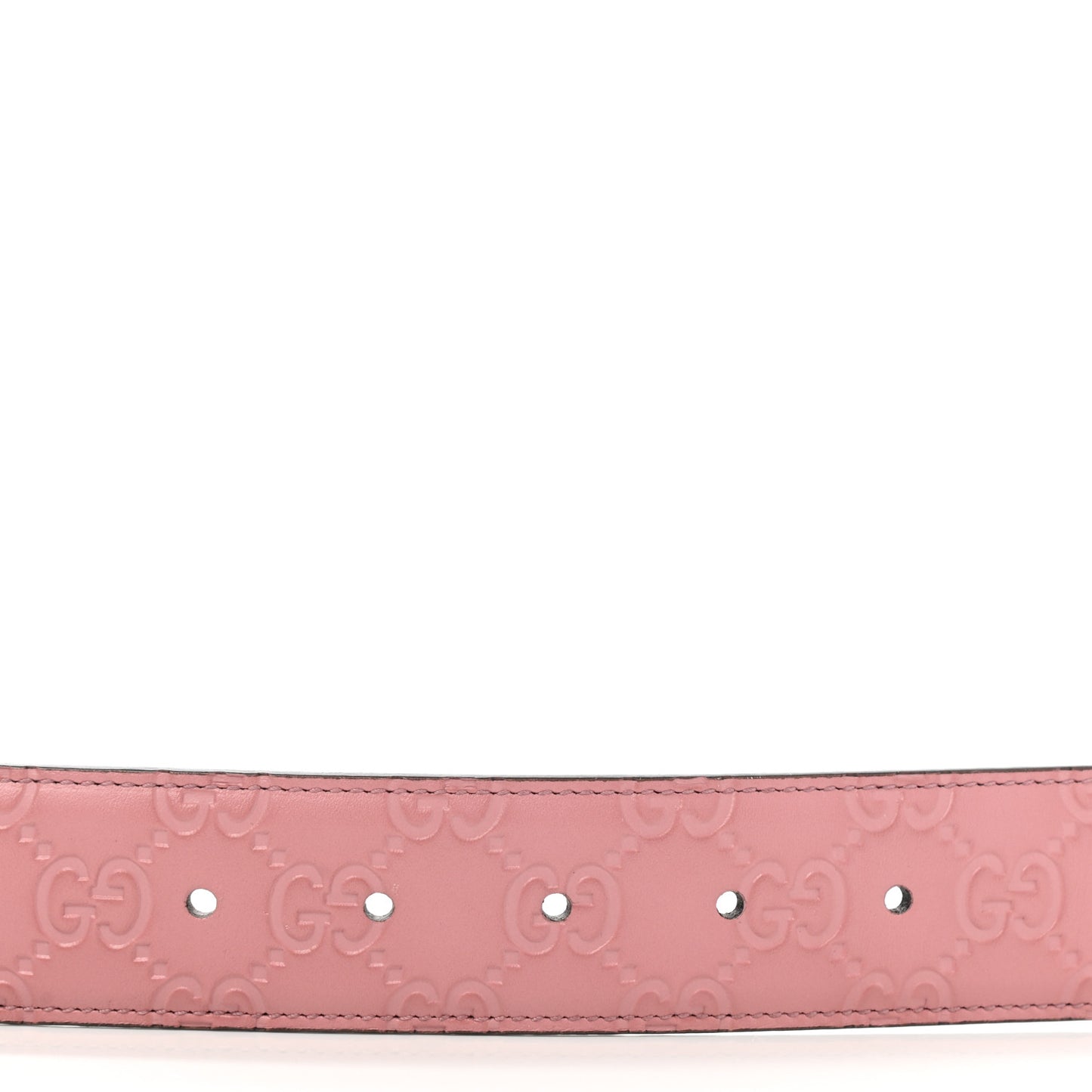Guccissima Signature Interlocking G 37mm Belt 100 40 Rose Baby Candy