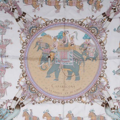 Hermes Silk Caparacons De La France Et De L'inde Scarf 90 1 of 5