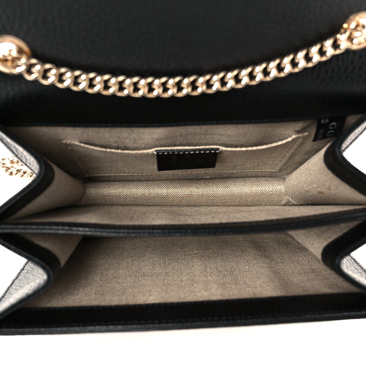 Dollar Calfskin Small Interlocking G Shoulder Bag Black