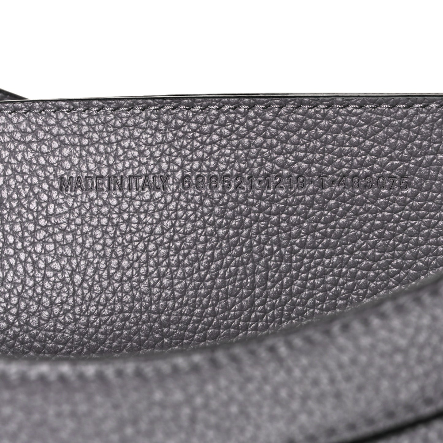 Grained Calfskin Neo Classic Silver Hardware S City Dark Grey