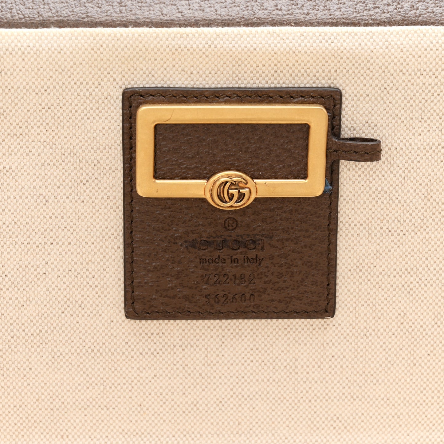 GG Supreme Monogram Textured Dollar Calfskin Web Savoy Hat Box Beige Ebony New Acero