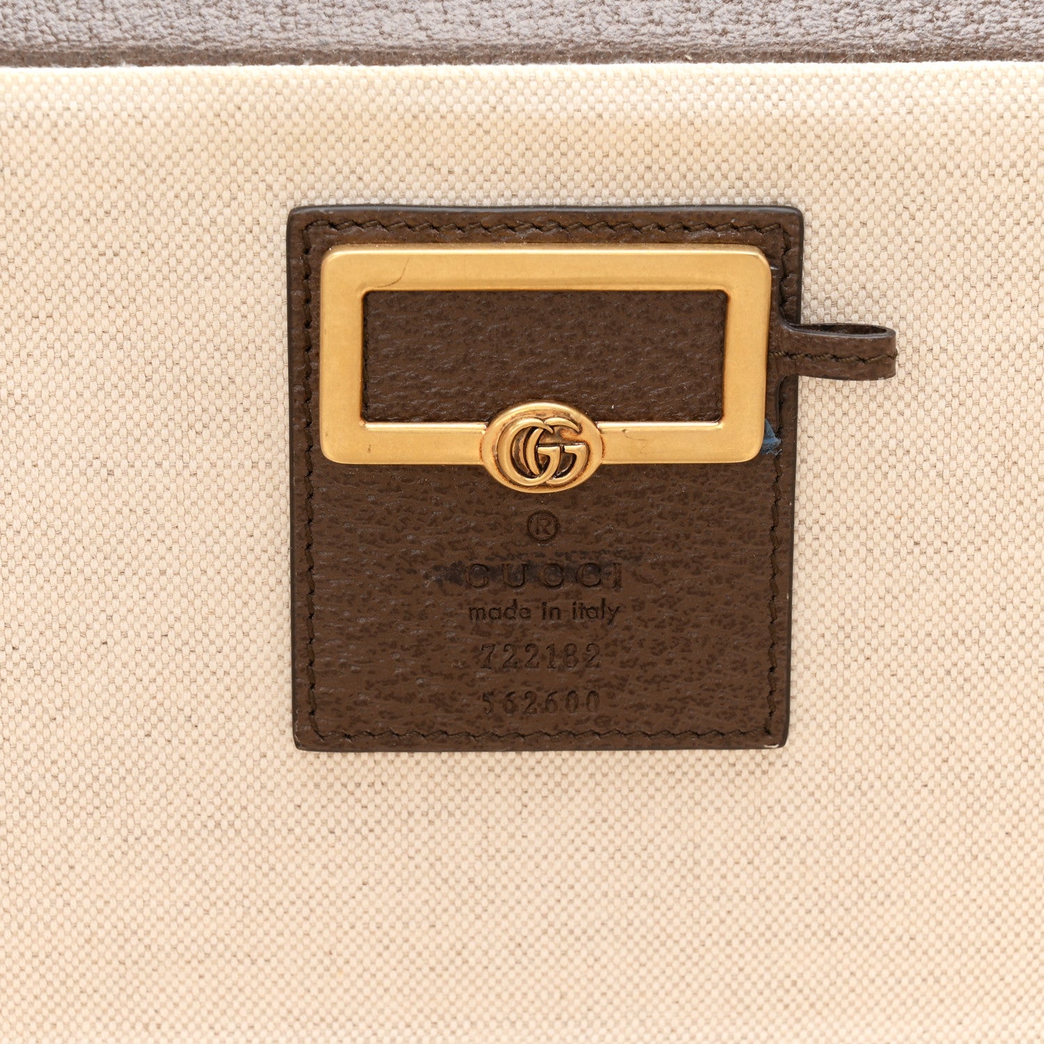 Gucci GG Supreme Monogram Textured Dollar Calfskin Web Savoy Hat Box Beige Ebony New Acero 6 of 9
