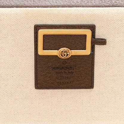 Gucci GG Supreme Monogram Textured Dollar Calfskin Web Savoy Hat Box Beige Ebony New Acero 6 of 9