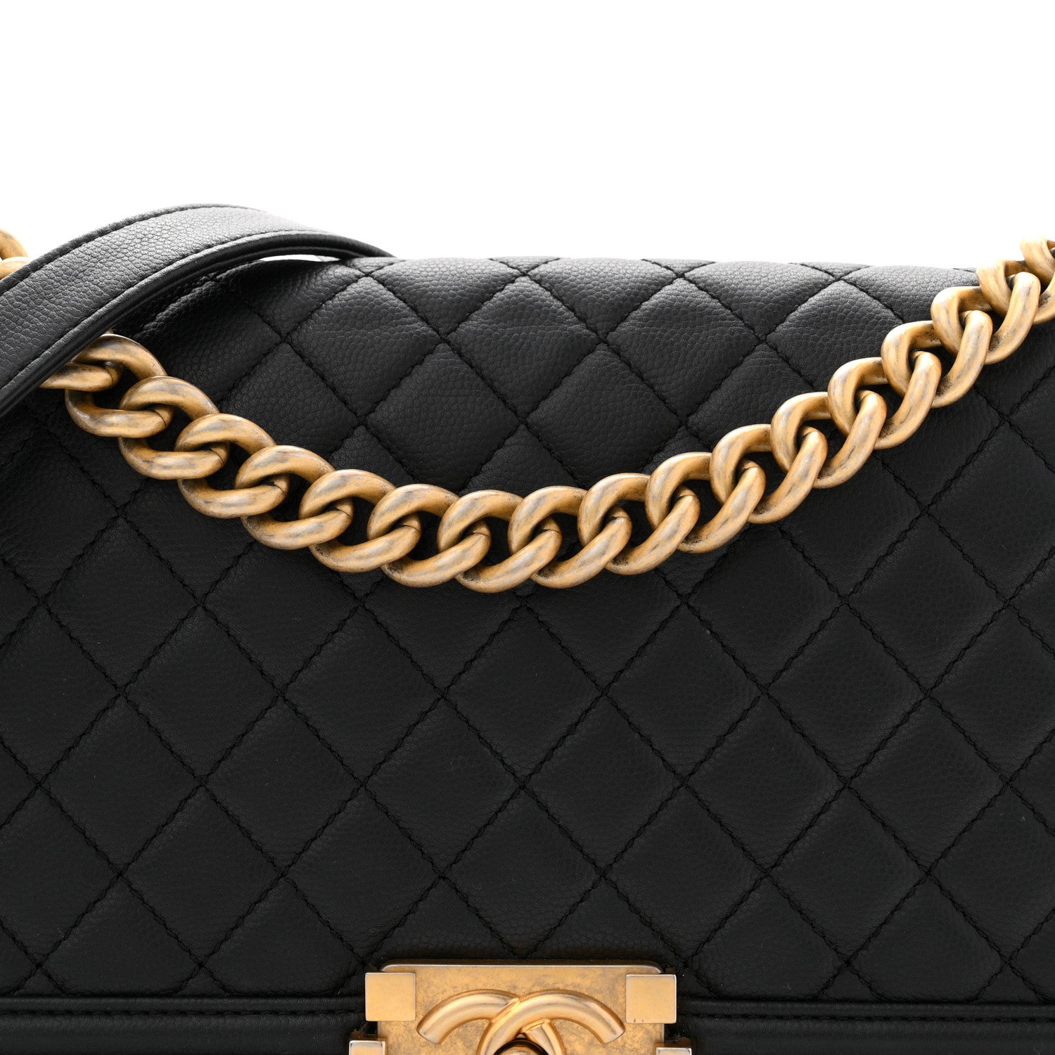 Chanel Caviar Quilted Medium Boy Flap Black 8 of 11
