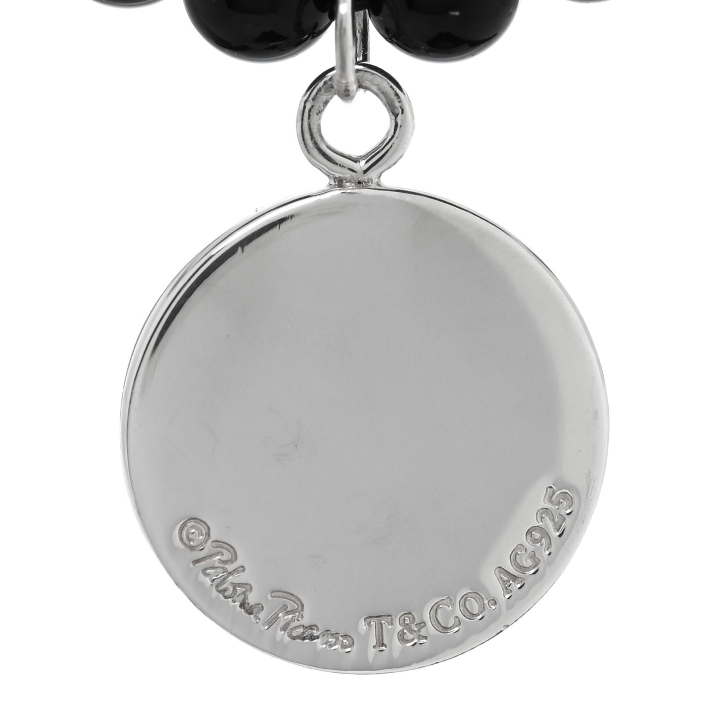 Sterling Silver Black Onyx Bead Paloma Picasso Loving Heart Bracelet