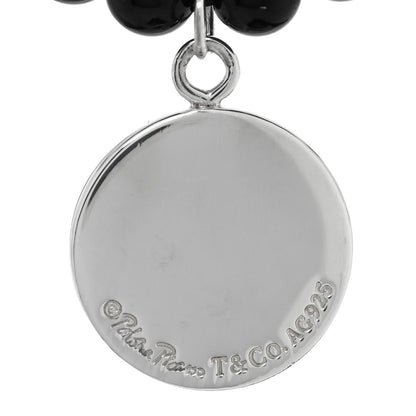 Tiffany Sterling Silver Black Onyx Bead Paloma Picasso Loving Heart Bracelet 3 of 4
