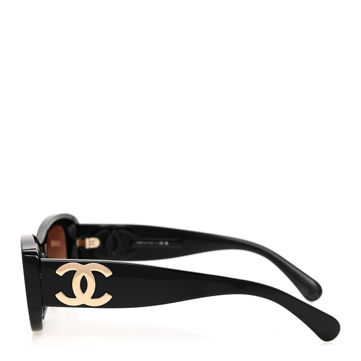Chanel Acetate Rectangle Sunglasses 5493 Black Brown 3 of 9