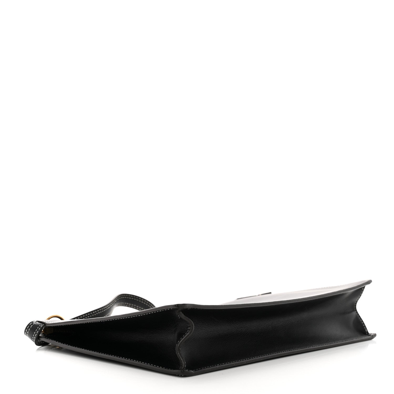 Celine Smooth Calfskin Ring Clutch Black 4 of 10