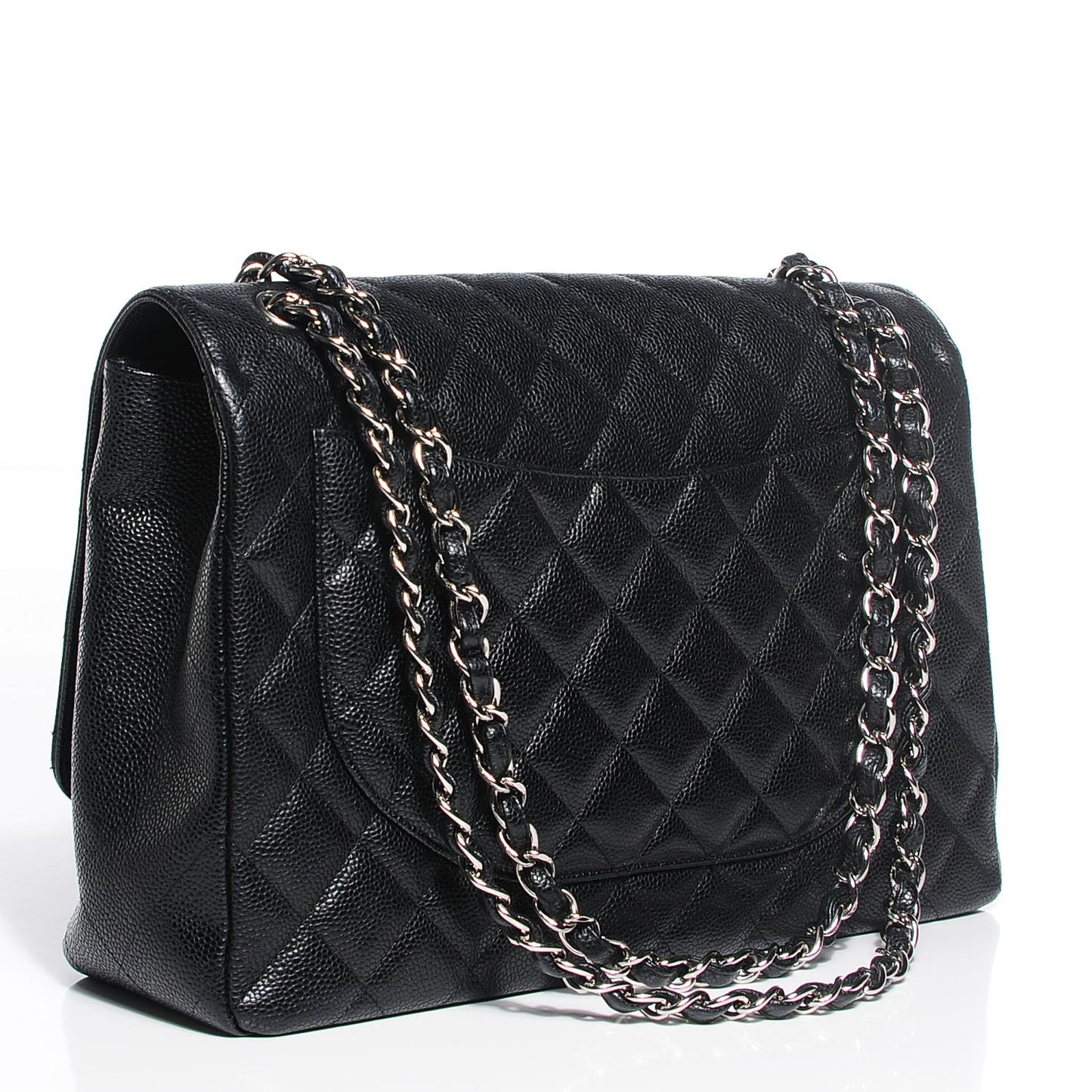 Caviar Quilted Maxi Single Flap Black