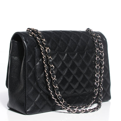 Chanel Caviar Quilted Maxi Single Flap Black 3 of 8