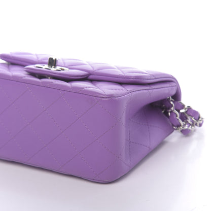Chanel Lambskin Quilted Mini Square Flap Dark Purple 9 of 11