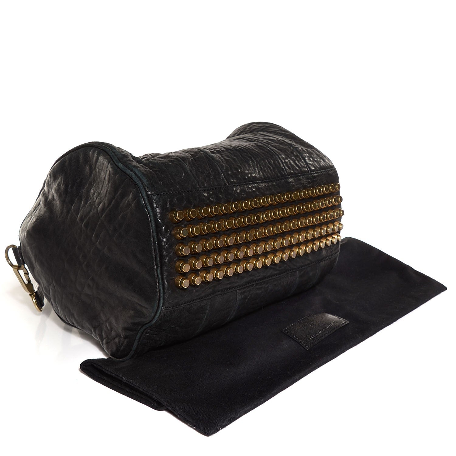 Alexander Wang Pebbled Lambskin Rocco Black Antique Brass Hardware 4 of 8