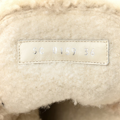 Louis Vuitton Suede Calfskin Shearling Monogram Laureate Platform Desert Boots 36 Cognac 7 of 8
