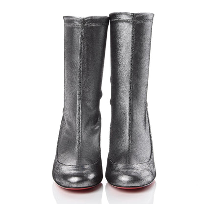 Christian Louboutin Nappa Stretch Gena 85 Bootie 37 Silver 2 of 9