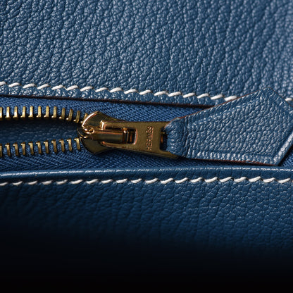 Hermes Epsom Candy Birkin 35 Rouge Casaque Bleu Thalassa 11 of 39