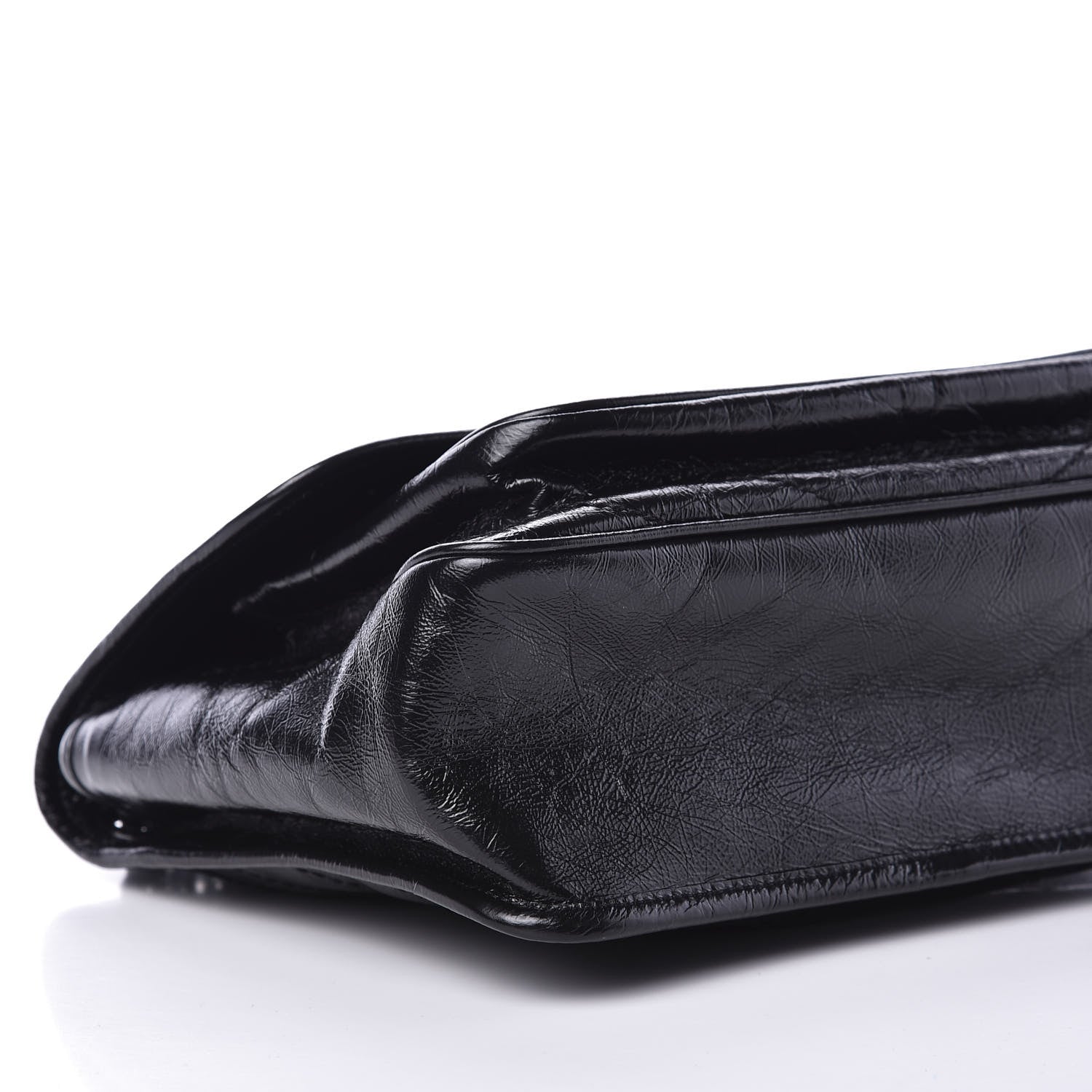 Saint Laurent Crinkled Calfskin Matelasse Monogram Medium Niki Chain Satchel Black 5 of 10