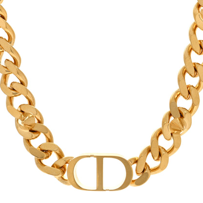 Christian Dior Metal CD Spikes Choker Necklace Gold 1 of 4