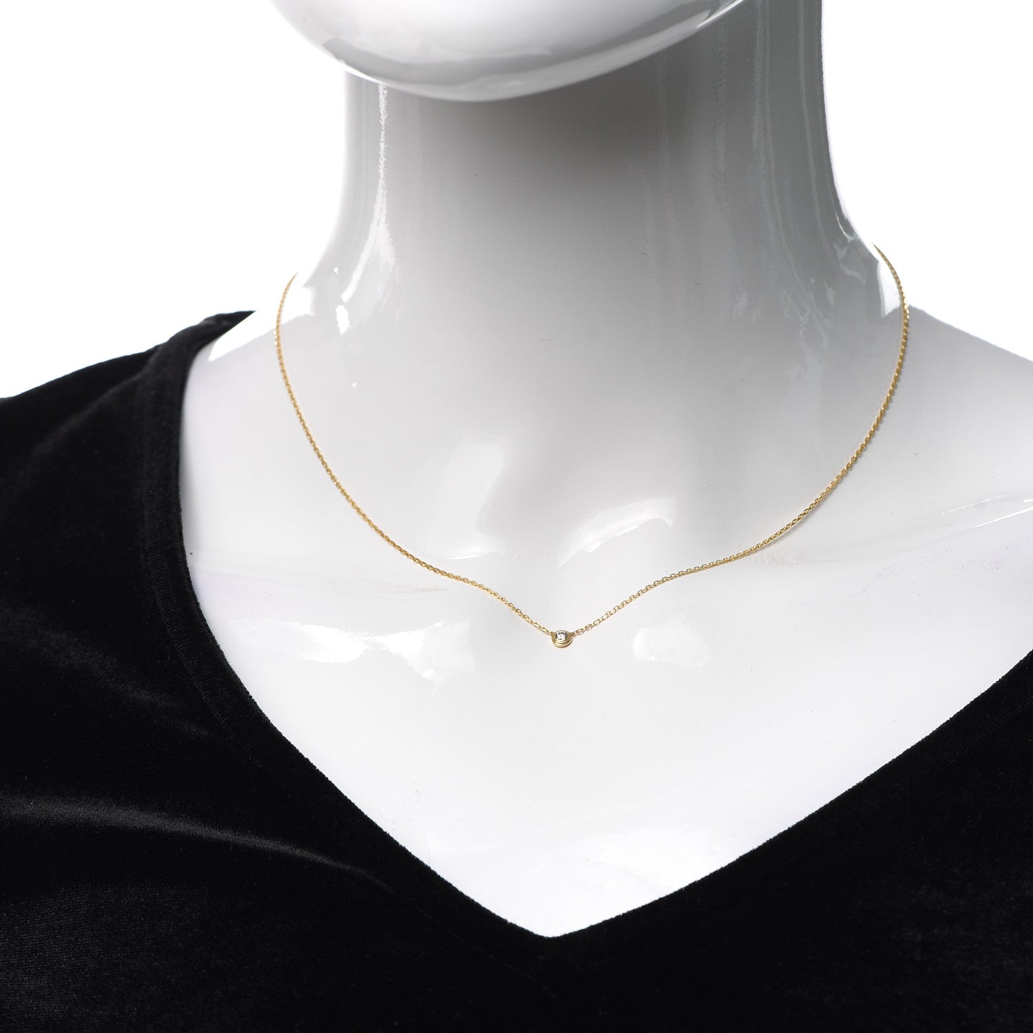 Cartier 18K Yellow Gold Diamond XS D'Amour Pendant Necklace 2 of 5