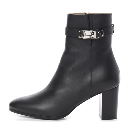 Hermes Calfskin Saint Germain Ankle Boots 36.5 Black 1 of 9
