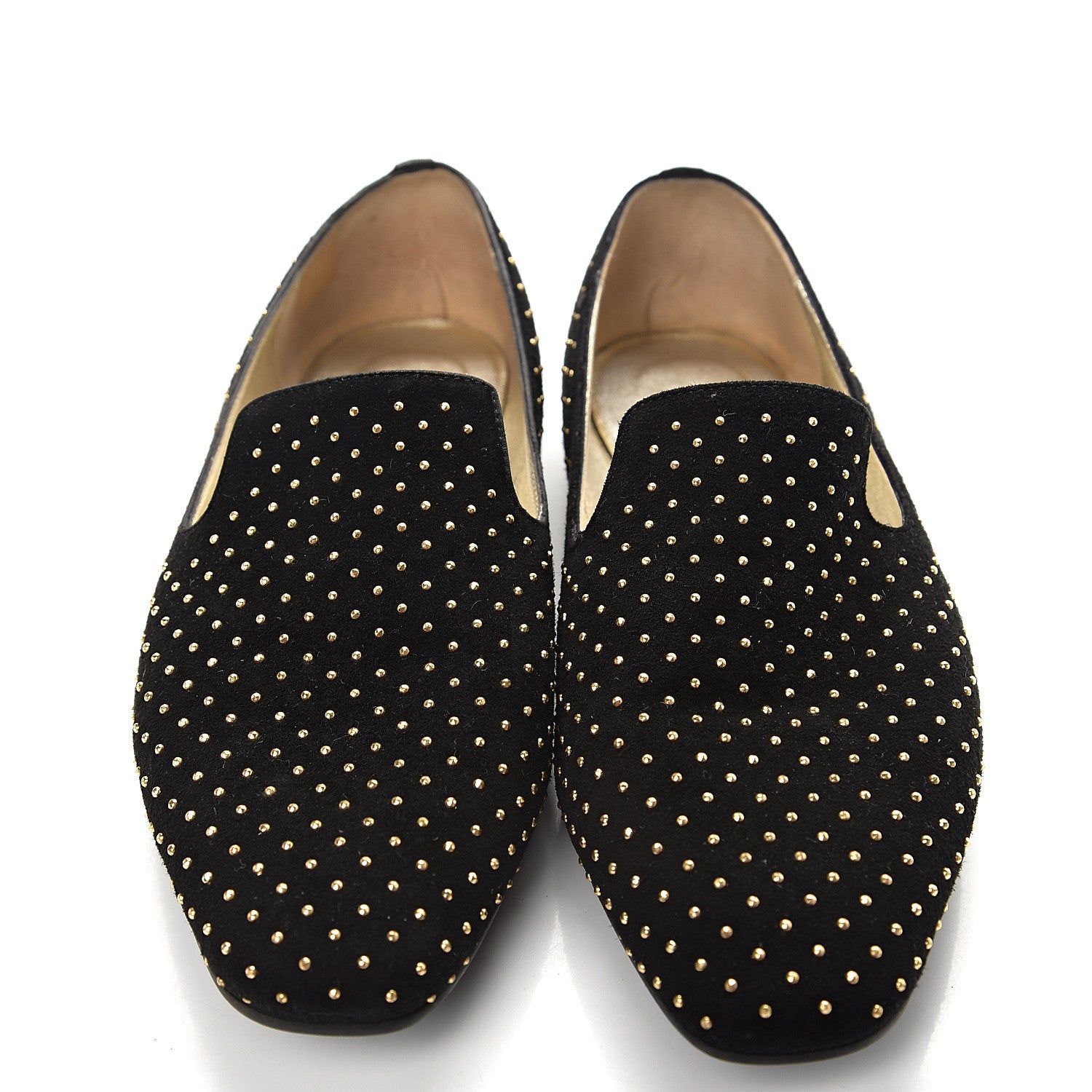 Jimmy Choo Suede Studded Wheel Weekend Slipper 39 Black 10 of 11