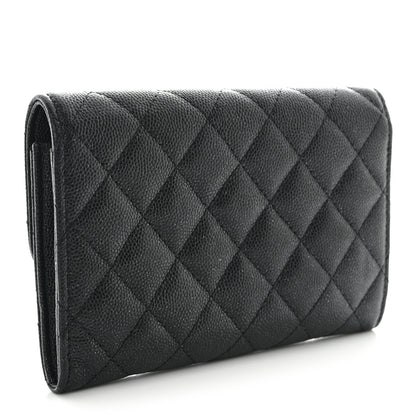 Chanel Iridescent Caviar Quilted Medium Flap Wallet Black 3 of 8