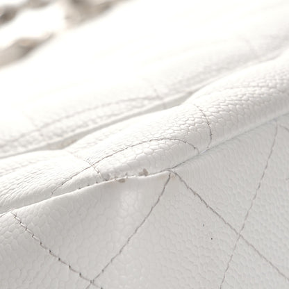 Chanel Caviar Quilted Jumbo Single Flap White 9 of 19