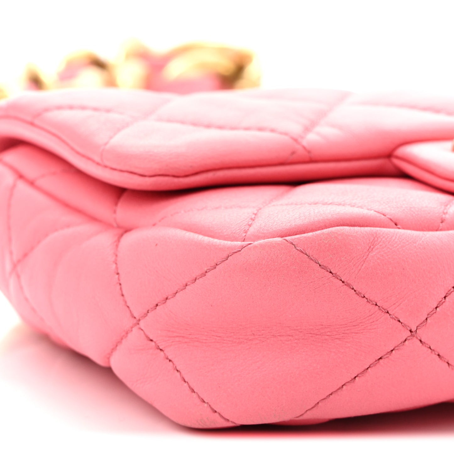 Lambskin Quilted Mini Funky Town Flap Pink