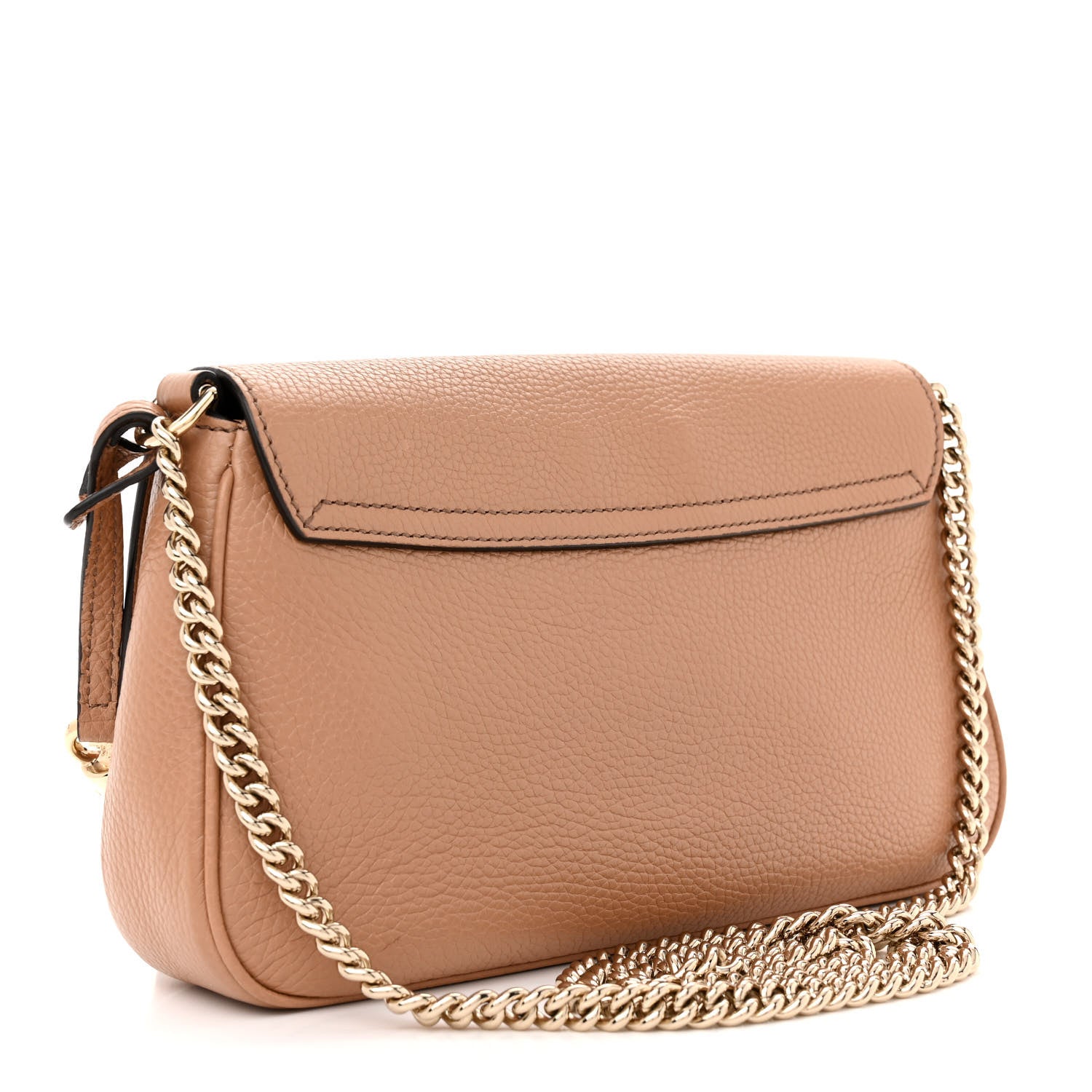 Gucci Pebbled Calfskin Medium Soho Flap Crossbody Camelia 3 of 14