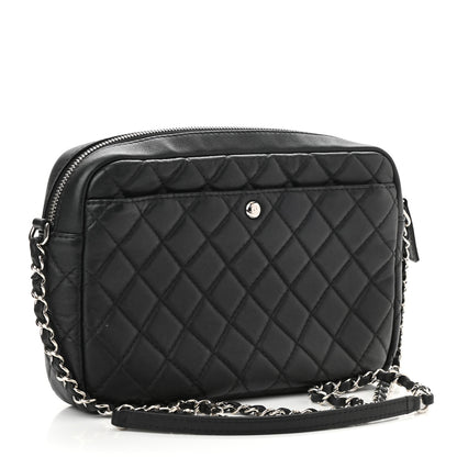 Chanel Calfskin Quilted Ultra Pocket Camera Case Black 3 of 10