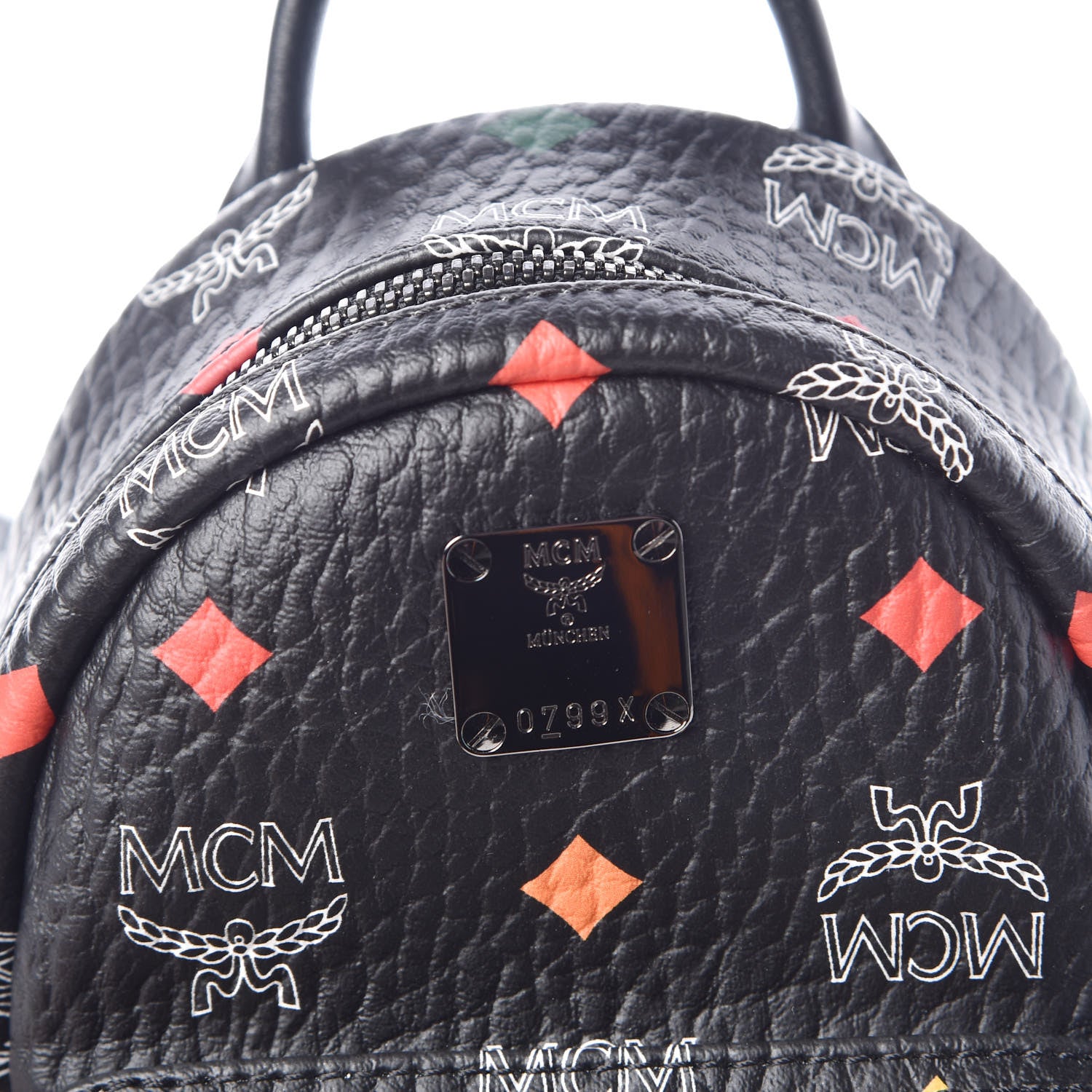 MCM Visetos Spektrum X-Mini Backpack Black 6 of 10