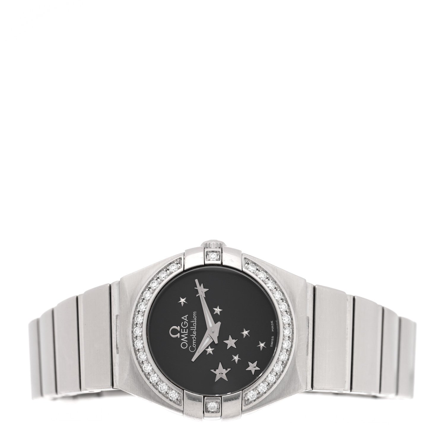 Omega Stainless Steel Diamond Bezel 24mm Constellation Automatic Watch Black 123.15.24.60.01.001 2 of 4
