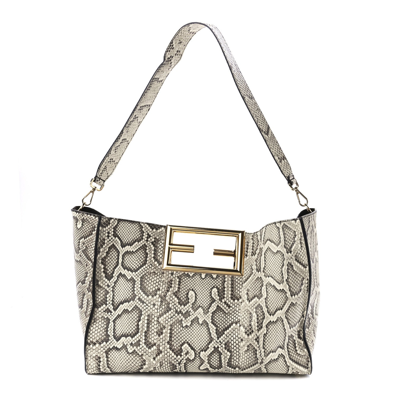 Fendi Snakeskin Medium Fendi Way Tote Daisy Roccia 1 of 9